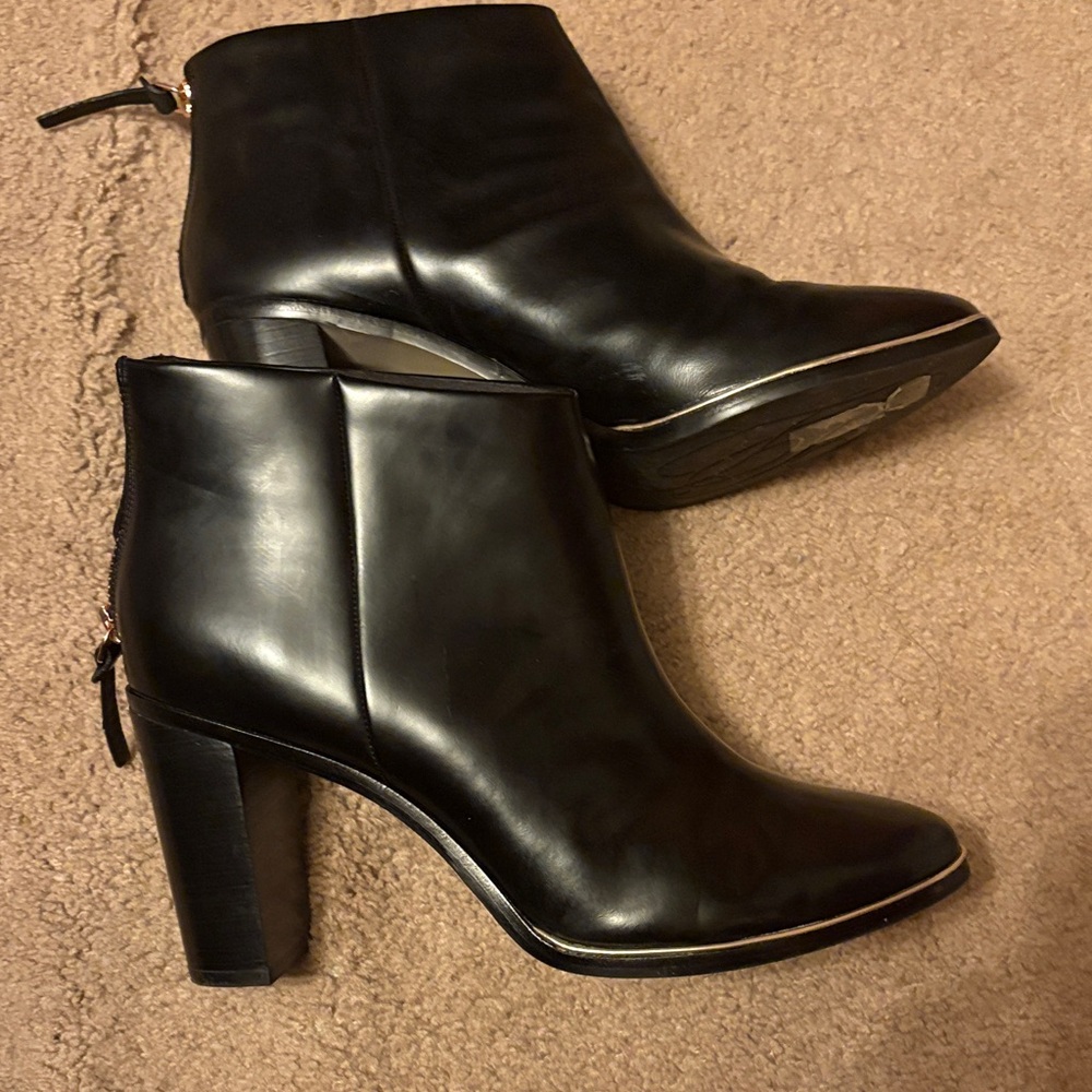 Ted Baker London Sleek Black Ankle Booties